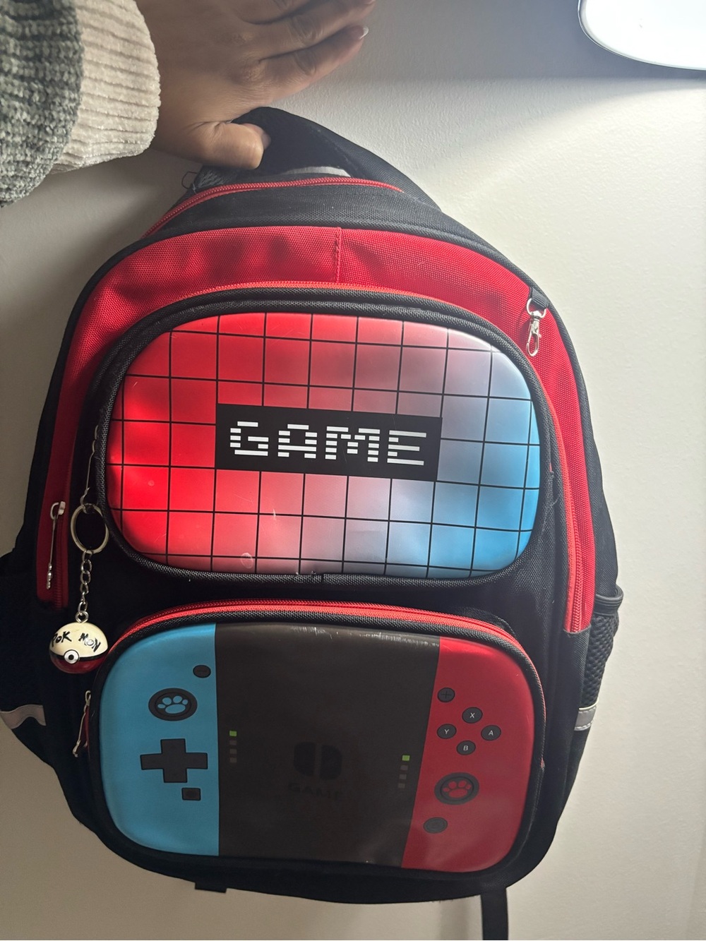 GAME Graphic Red & Blue Gaming Backpack